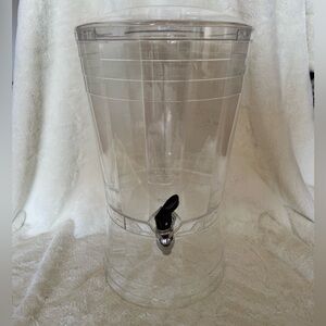 Clear Acrylic 3 Gallon Beverage Dispenser with Black Spigot